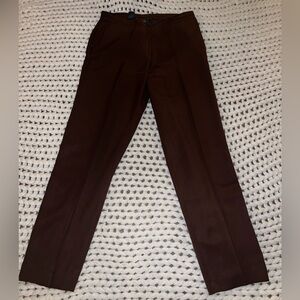 Women’s Brown Dress Pants - Classic Straight Fit